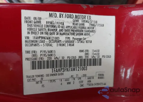 2010 Ford Focus Se from USA, damaged, VIN 1FAHP3FN7AW121003